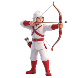 3D Archer Character Icon - Medieval Bowman Warrior