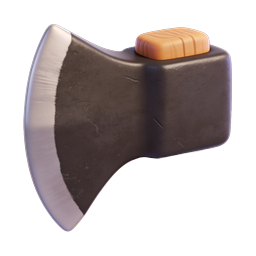 3D Axe Icon | Realistic Wood & Metal Tool Design
