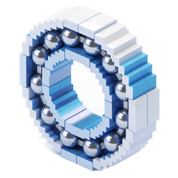 3D Bearing Icon for Engineering and Manufacturing