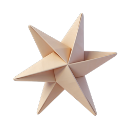 3D Beige Star Icon | Premium Geometric Award Symbol