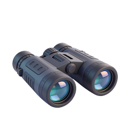 3D Binoculars Icon - Realistic Optical Instrument Design