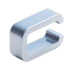3D Chrome Letter G - Glossy Metallic Alphabet Icon