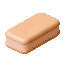 3D Clay Eraser Icon - School Stationery Symbol