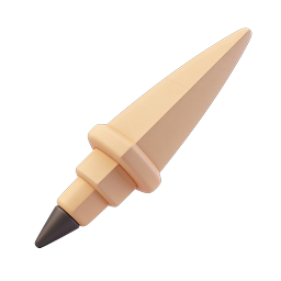 3D Clay Knife Icon - Culinary Kitchen Tool
