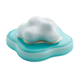 3D Cloud Icon - Fluffy Weather & Cloud Computing Symbol