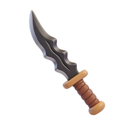 3D-Dolch-Waffen-Icon für Spiele & Fantasy-Apps