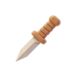 3D Dagger Icon | Fantasy Weapon Game Asset