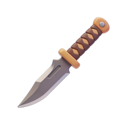 3D Dagger Knife Icon - Detailed Weapon Illustration