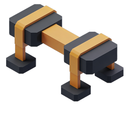3D Dumbbell Fitness Icon - Weightlifting Equipment