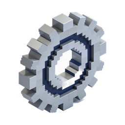 3D Gear Icon for Technology and Engineering Projects