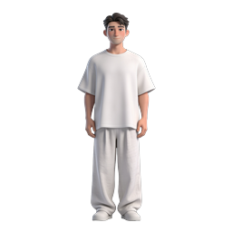 3D Man Character Avatar Icon - Casual Standing Pose