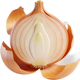 3D-Zwiebelschnitt-Icon - Realistische Gemüse-Illustration