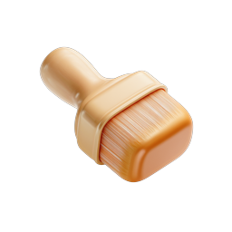 3D Clay Paintbrush Icon for Creative Design
