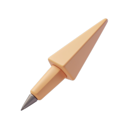 3D Pen Icon - Modern Clay Style Writing Tool
