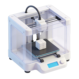 Modern 3D Printer Icon - Desktop Manufacturing Technology