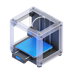 3D Printer Isometric Icon - Modern Desktop Printing