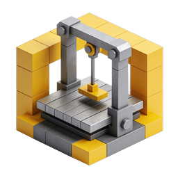 Isometric 3D Printer Icon - Manufacturing Technology
