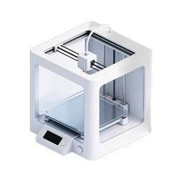 Modern 3D Printer Icon - Isometric Tech Illustration