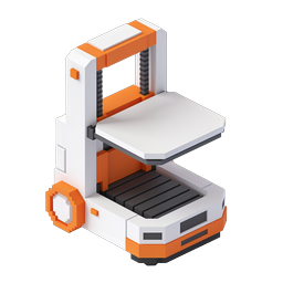Isometric 3D Printer Machine Icon - Modern Design