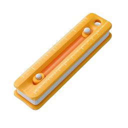3D Ruler Icon | Measurement Tool for Education & Design