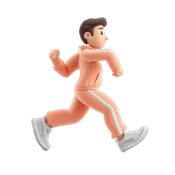 3D-Laufmann-Charakter-Icon - Fitness & Sport