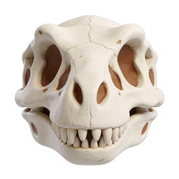 3D Skull Icon | Realistic Bone Skull Illustration