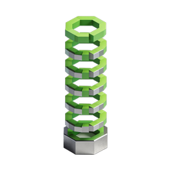 Vibrant 3D Spring Icon for Technology and Mechanics
