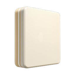 3D Stack of Cards Icon - Blank Layered Design