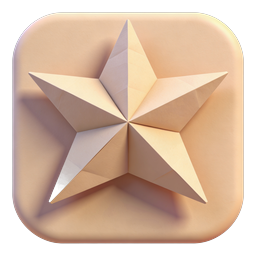 3D Star Icon - Premium Geometric Star Design