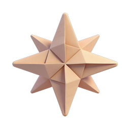 3D Stern-Symbol - Elegantes geometrisches Design