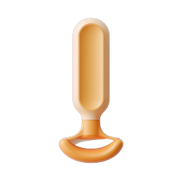 3D Orange Sword Icon for Games & Fantasy Apps