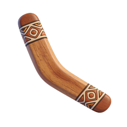 Aboriginal Boomerang Icon - Traditional Wooden Australian Art