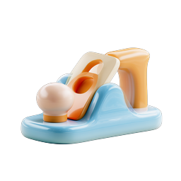 Abstract 3D Clay Composition Icon - Pastel Glossy Design