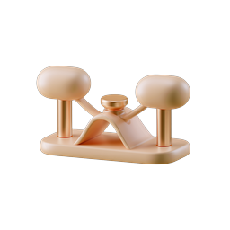 Abstract Bridge Sculpture 3D Icon | Modern Art Design