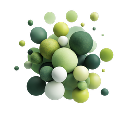 Vibrant Abstract Bubble Icon for Nature Themes