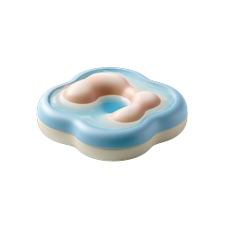 Abstract Clay Basin 3D Icon with Organic Form