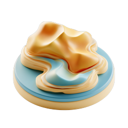 Abstract Clay Blob 3D Icon | Creamy Organic Shape