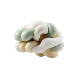 Abstract Clay Knot Sculpture Icon - Pastel 3D Design