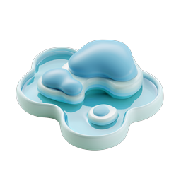 Glossy Abstract Cloud Blob 3D Icon - Modern App Design