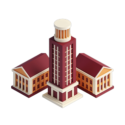 Academic Building Icon | Isometric 3D Architecture Design