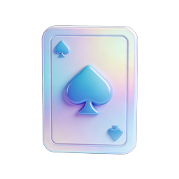 Holographic Ace of Spades Playing Card Icon