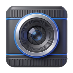3D Action-Kamera-Icon - Symbol für Fotografie-Apps