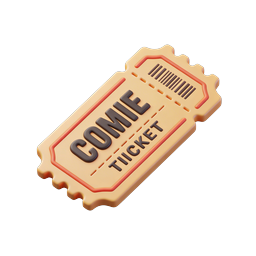 Admit Ticket 3D Icon | Event Admission & Entry Pass