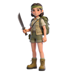 Explorer Girl Icon for Outdoor Adventures