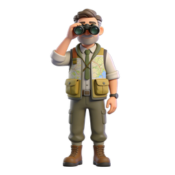 Friendly Explorer Guide Icon for Nature Adventures
