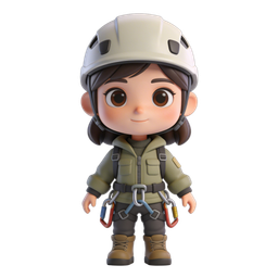 Playful Climber Character Icon for Adventure Themes