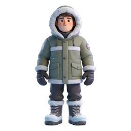 Stylish Winter Character Icon for Cold Adventures
