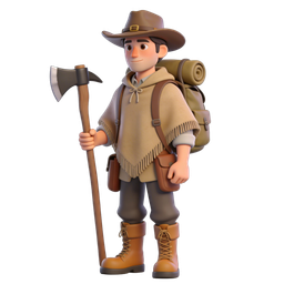 Colorful Outdoor Adventurer Icon for Nature Themes