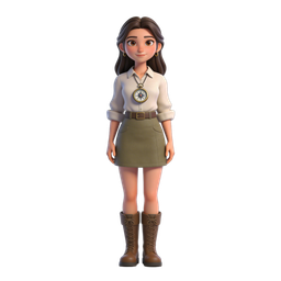 Explorer Girl Icon for Adventure and Travel Themes