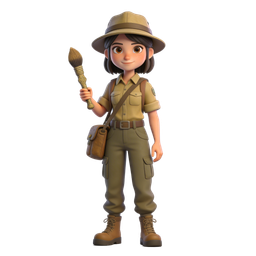 Explorer Girl Icon for Adventure and Creativity